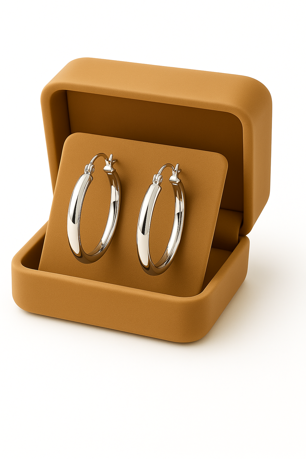 Miyaara Silver Classic Hoop Earrings – Minimal Everyday Elegance